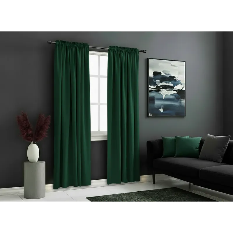 Jen Po Omezenou Doba Zatemňovací závěs s řasící páskou "BLACKOUT" VIGO 135x250 cm, zelená, (cena za 1 kus) MyBestHome