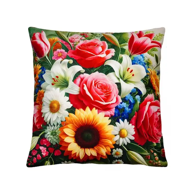 Omezená Nabídka Dekorační polštář FLOWERS 45x45 cm Mybesthome