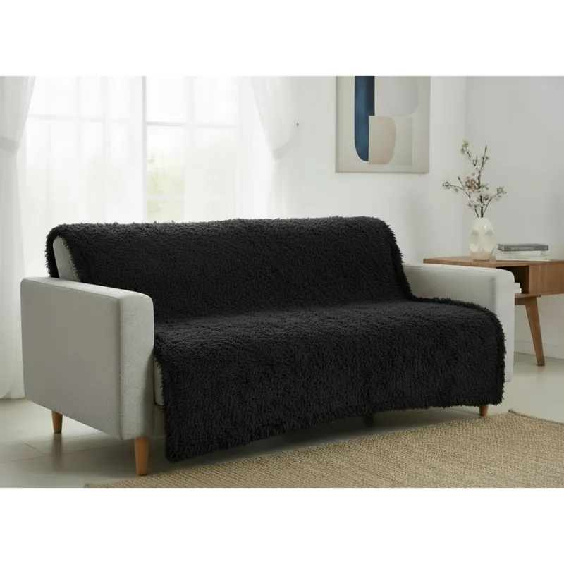 Přehoz na sedačku - pohovku TERCA černá 170x210 cm Mybesthome Oblíbený