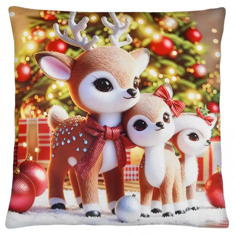 Víkendová Akce Vánoční polštář CHRISTMAS DEER motiv III. 40x40 cm Mybesthome