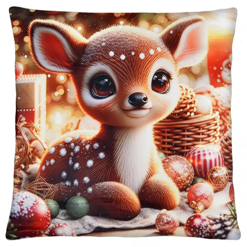 Vánoční polštář CHRISTMAS DEER motiv V. 40x40 cm Mybesthome Originální