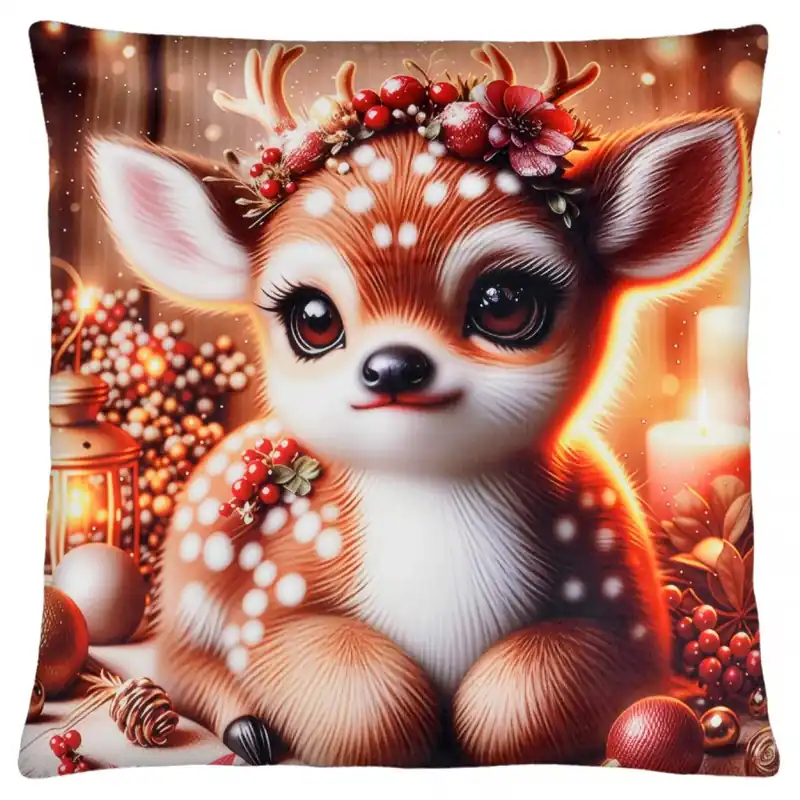Vánoční polštář CHRISTMAS DEER motiv VI. 40x40 cm Mybesthome Levný