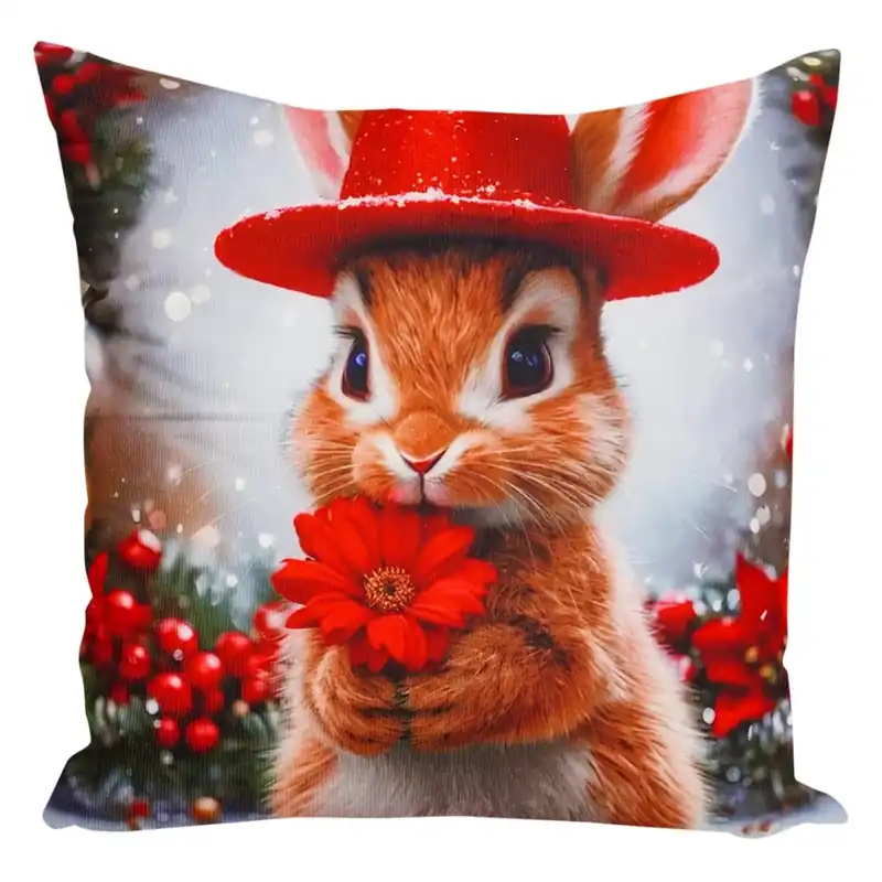 Vánoční polštář CHRISTMAS BUNNY 40x40 cm Mybesthome Akce