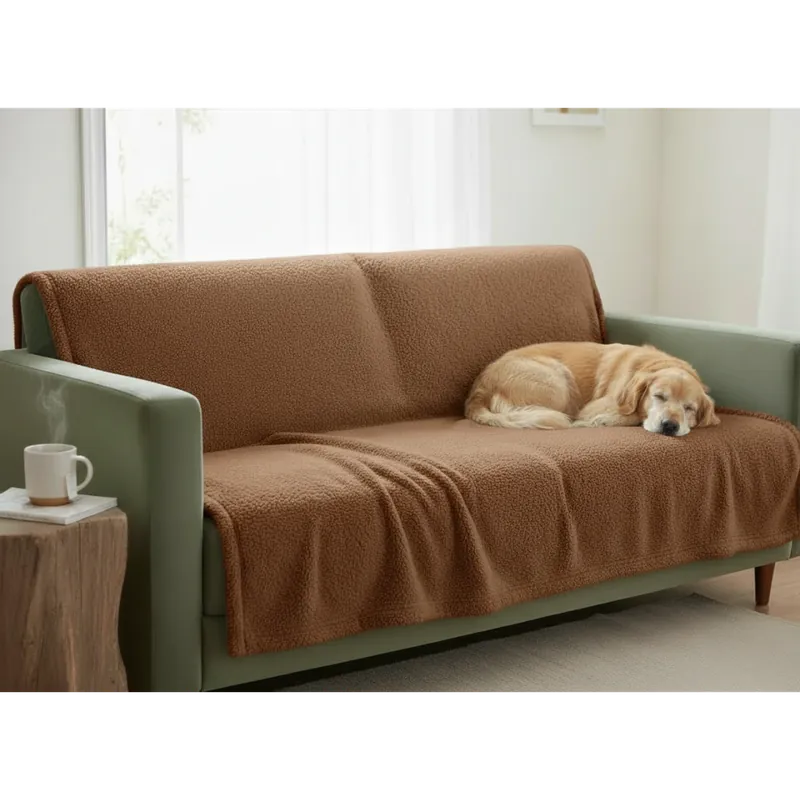 Výhodná Nabídka Přehoz na sedačku - pohovku - deka KARIN cihlová 170x210 cm, 220x200 cm Mybesthome