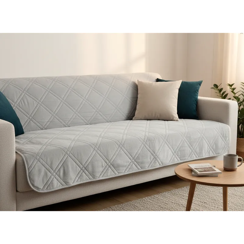Nakupujte Hned Přehoz na sedačku - pohovku SAGA stříbrná 170x210 cm, 200x220 cm Mybesthome