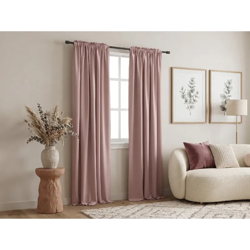 Dekorační závěs s řasící páskou zatemňující BLACKOUT 13 PREMIUM 135x250 cm růžová (cena za 1 kus) MyBestHome Přímo Od Výrobce
