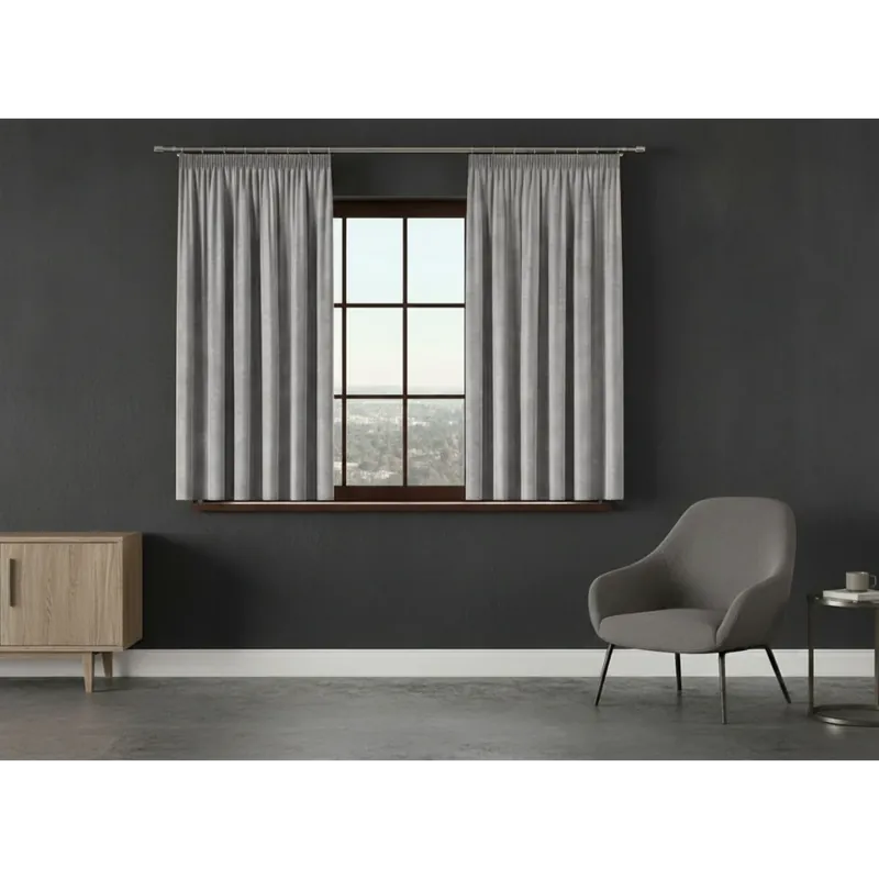 Vrácení Zdarma Dekorační krátký závěs s řasící páskou VALMI 140x160 cm color 005 světle šedá (cena za 1 kus) MyBestHome