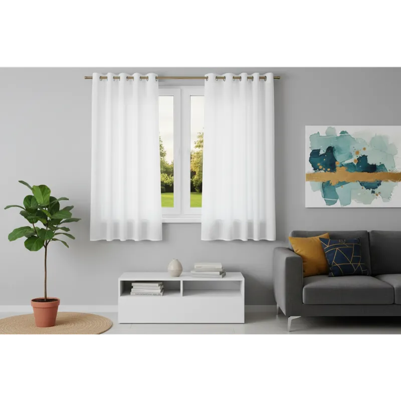Dekorační záclona s kroužky BASIC bílá 145x170 cm (cena za 1 kus) MyBestHome Cenová Bomba