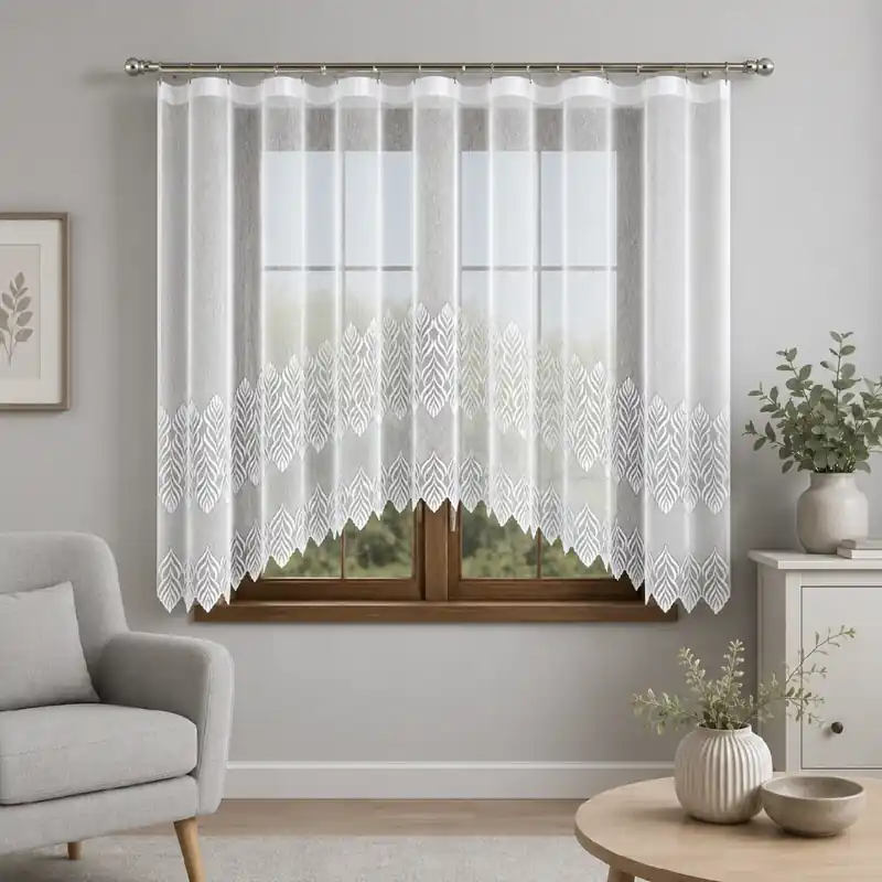 Dekorační žakárová záclona s řasící páskou KAREN 180 bílá 300x180 cm MyBestHome Finální Výprodej