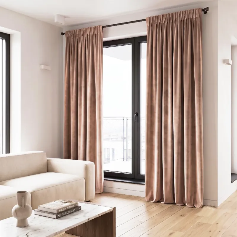 Dekorační závěs s řasící páskou VALMONT 140 cm x 250 nebo 260 cm color 001 béžová (cena za 1 kus) MyBestHome Vysoce Kvalitní