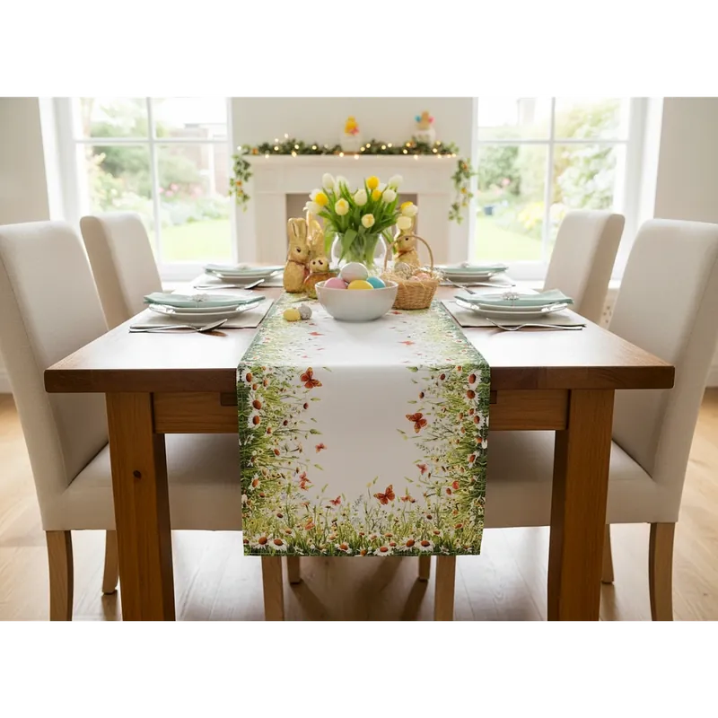 Vzorovaný ubrus - běhoun na stůl JARNÍ LOUKA 40x140 cm Mybesthome Jen Po Omezenou Doba