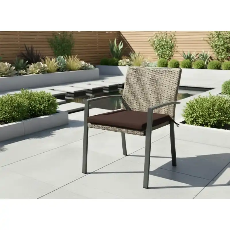 Zahradní podsedák na židli GARDEN color 27 tmavě hnědá 40x40x4 cm Mybesthome Must-Have
