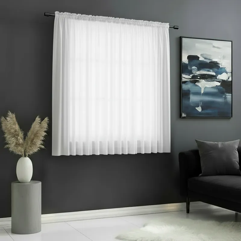 Dekorační krátká voálová záclona s řasící páskou JULIA bílá 300x150 cm MyBestHome Nejlepší Cena