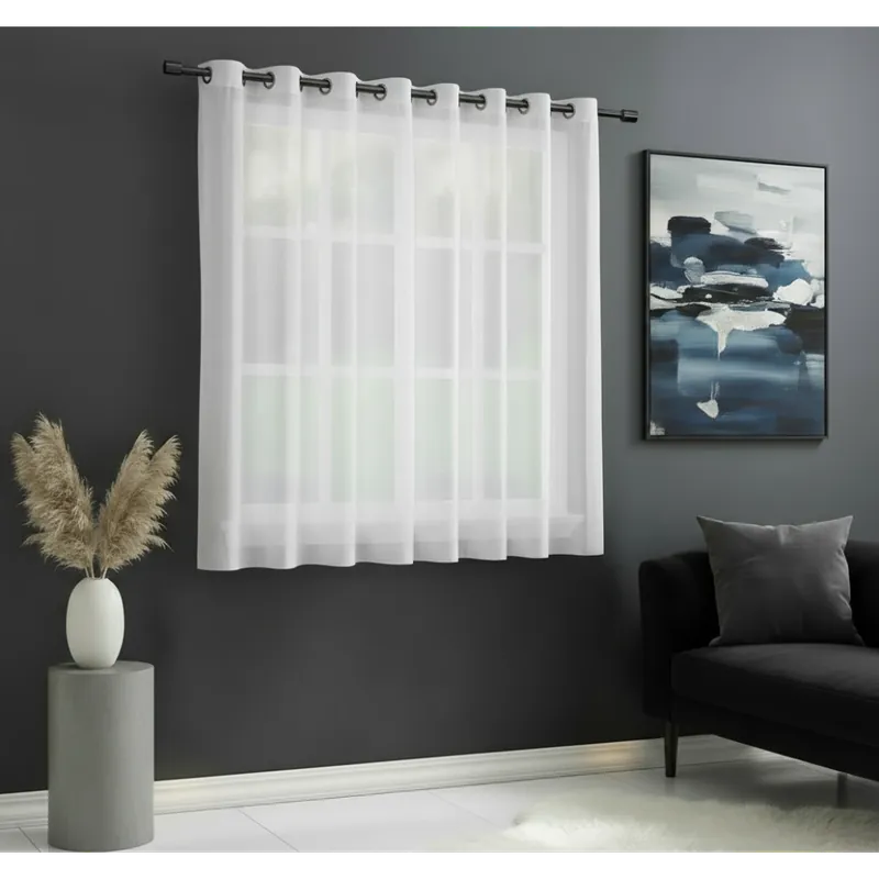 Akční Cena Dekorační krátká záclona s kroužky EDEN bílá 300x160 cm MyBestHome