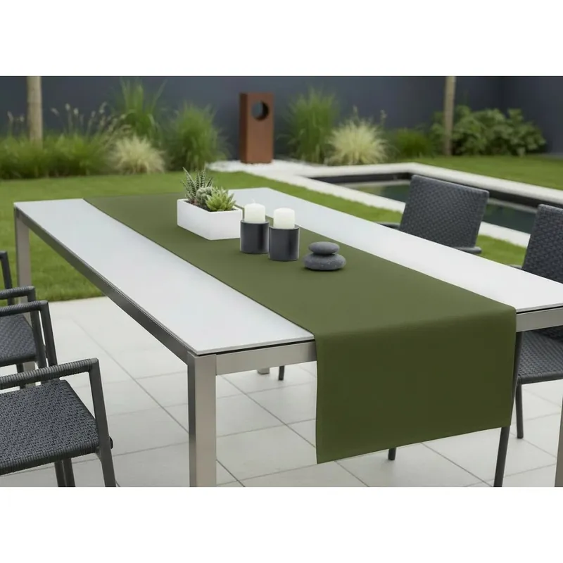 Sleva Venkovní běhoun - ubrus RUNNER color 18 tmavě zelená, různé rozměry Mybesthome
