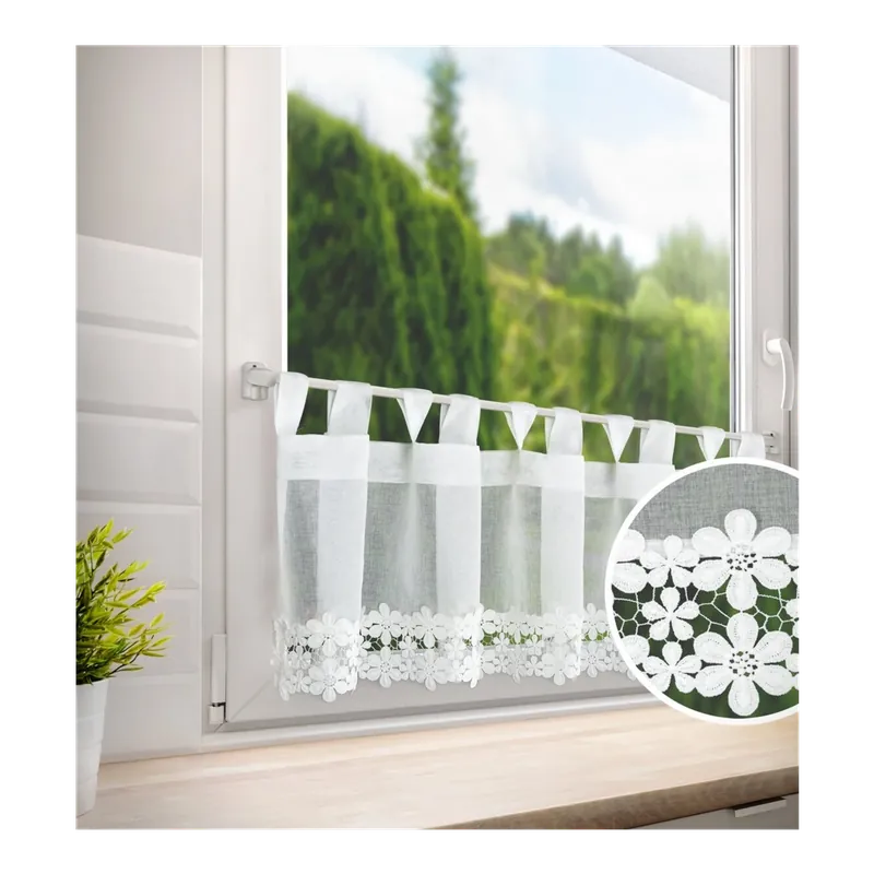 Aktuální Dekorační krátká vitrážová záclona do kuchyně DALIA 150x40 cm MyBestHome