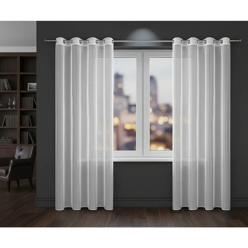 Dekorační dlouhá záclona s kroužky s leskem SHINE 135x250 cm bílá (cena za 1 kus) MyBestHome Must-Have