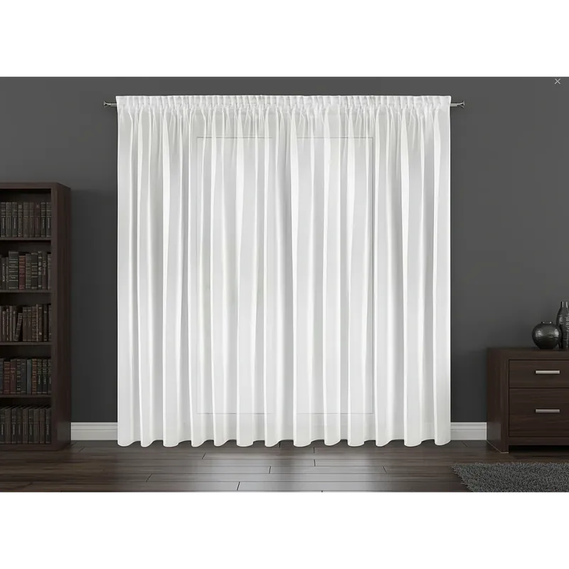 Dekorační dlouhá záclona s řasící páskou s leskem SHINE 400x250 cm bílá MyBestHome Nejprodávanější