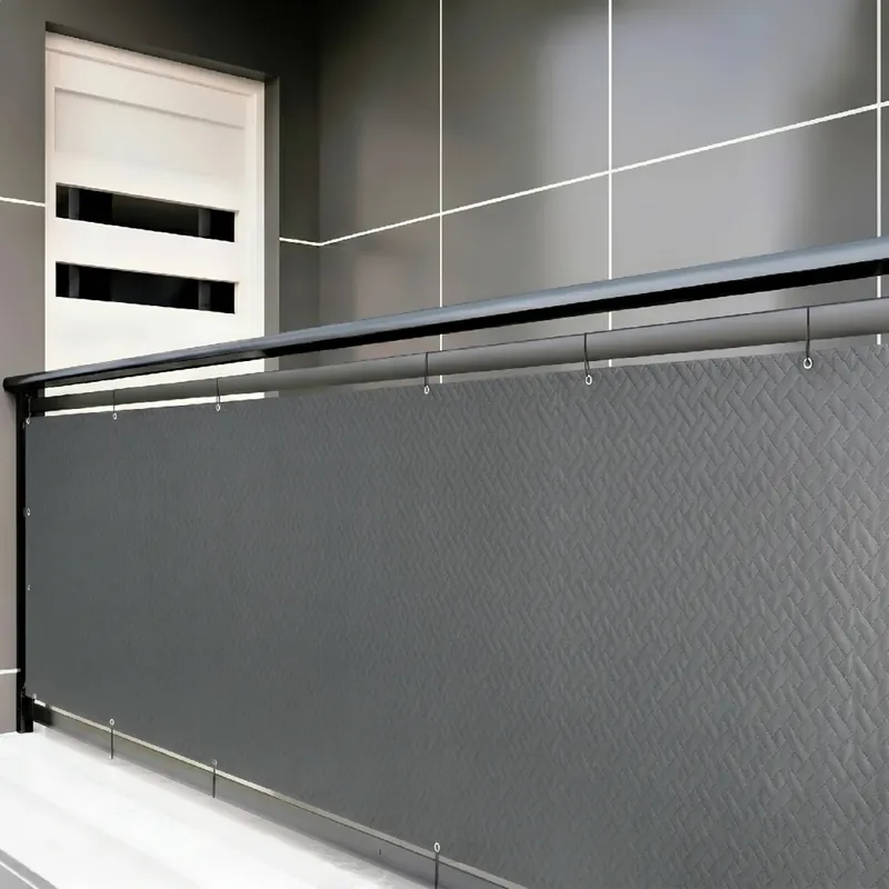 Nízká Cena Balkonová zástěna PREMIUM výška 100 cm, šířka různé rozměry ratanový vzor grafitová, 240g/m2 MyBestHome Vysoká gramáž 240 g/m2