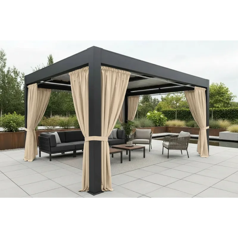Venkovní zahradní závěs s řasící páskou GARDENIA TAPE krémová, šířka 140 cm výška různé rozměry Mybesthome (cena za 1 kus) Poslední Šance