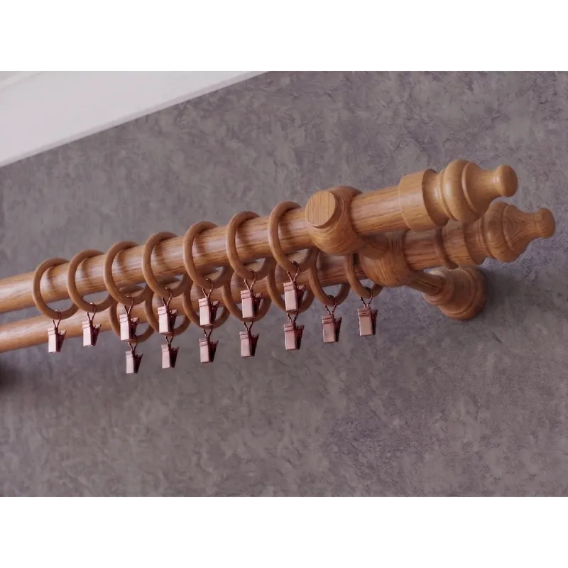 Zlevněný Dřevěná garnýž Ø 28 mm více rozměrů LINDA WALL FIX dub dvouřadá Mybesthome