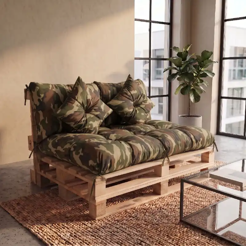 Interiérový polstr na palety LIVING 98 khaki – do obývacího pokoje MyBestHome Must-Have