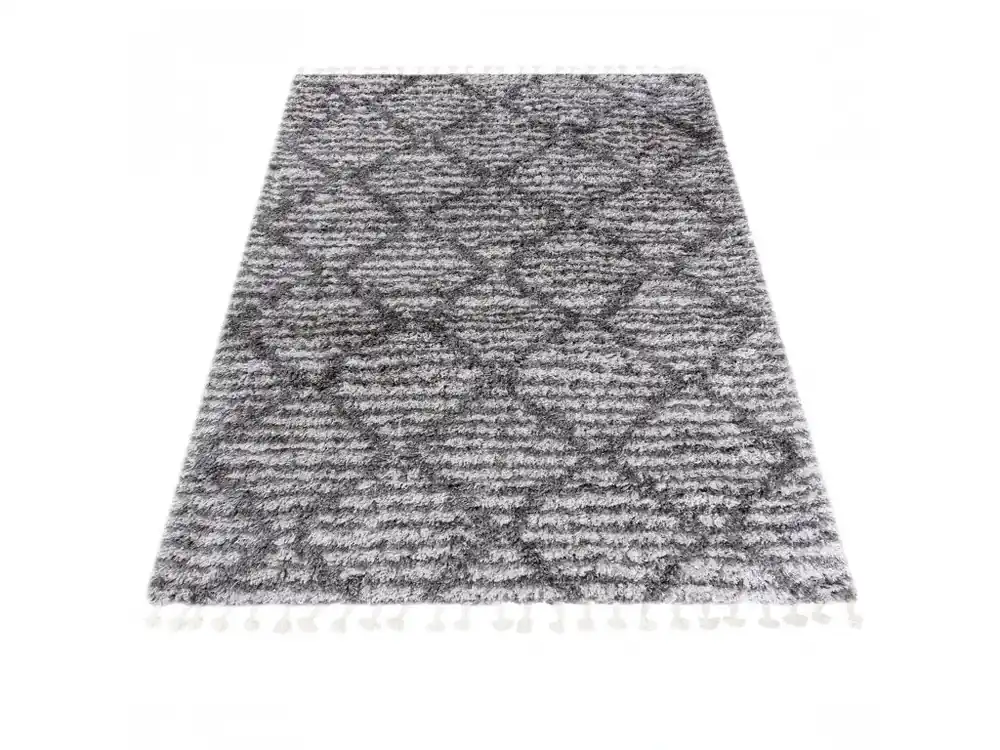 Zlevněný Moderní koberec Aztec - mřížka 5 - světle šedý