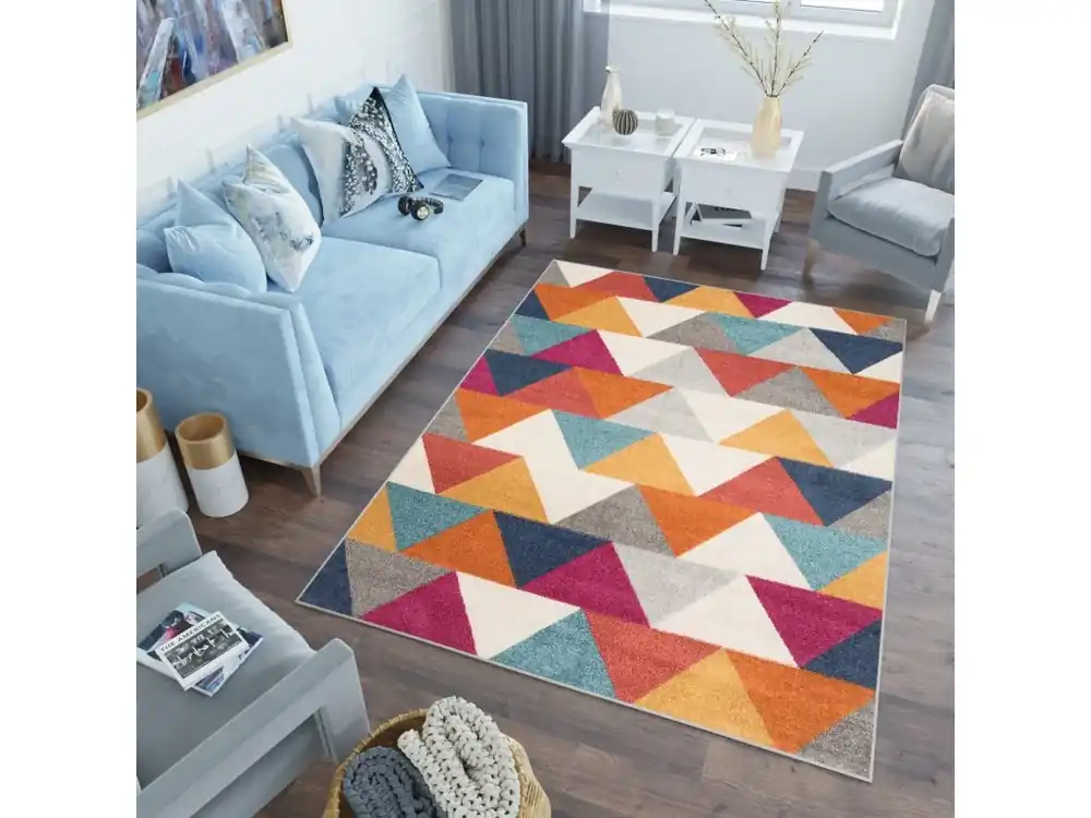 Kusový koberec Lazur - trojúhelníky 5 - multicolor Přímo Od Výrobce