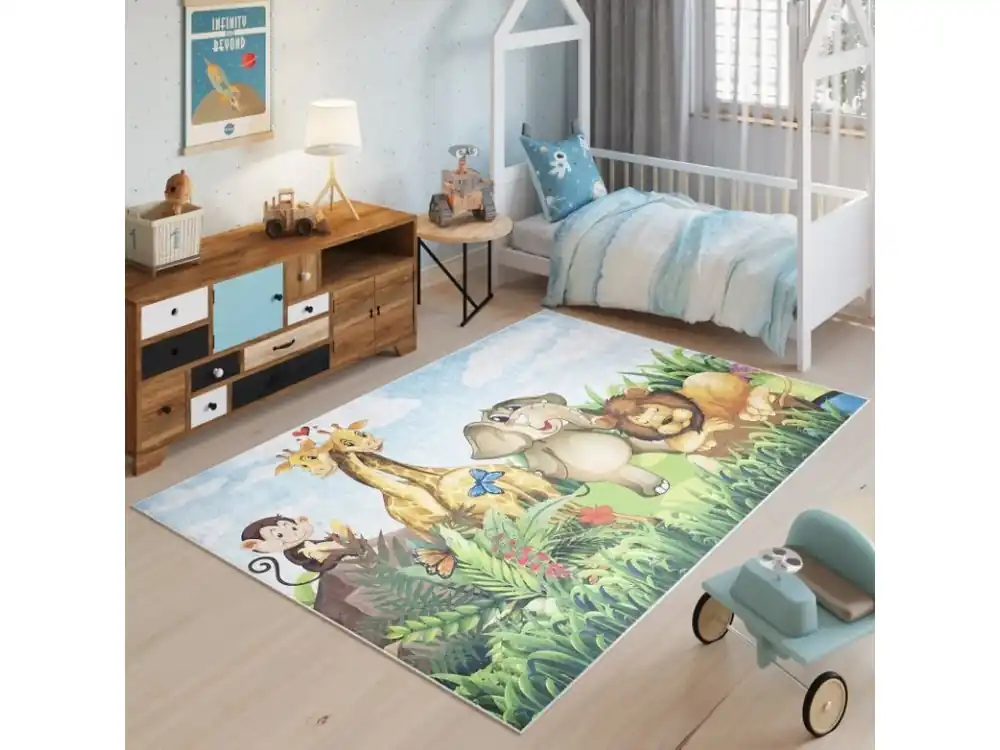 Dětský koberec Emma Kids - zvířecí kamarádi - multicolor Finální Výprodej