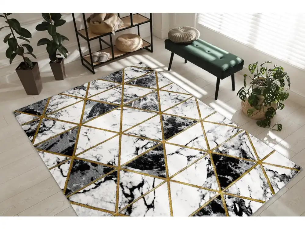 Značkový Moderní koberec Easy - triangl 1 - krémový