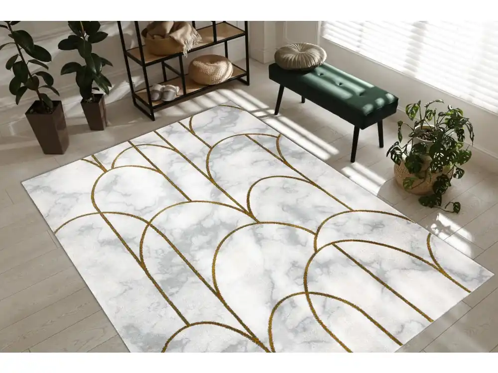 Ihned K Objednání Moderní koberec Easy - mramor 4 - krémový