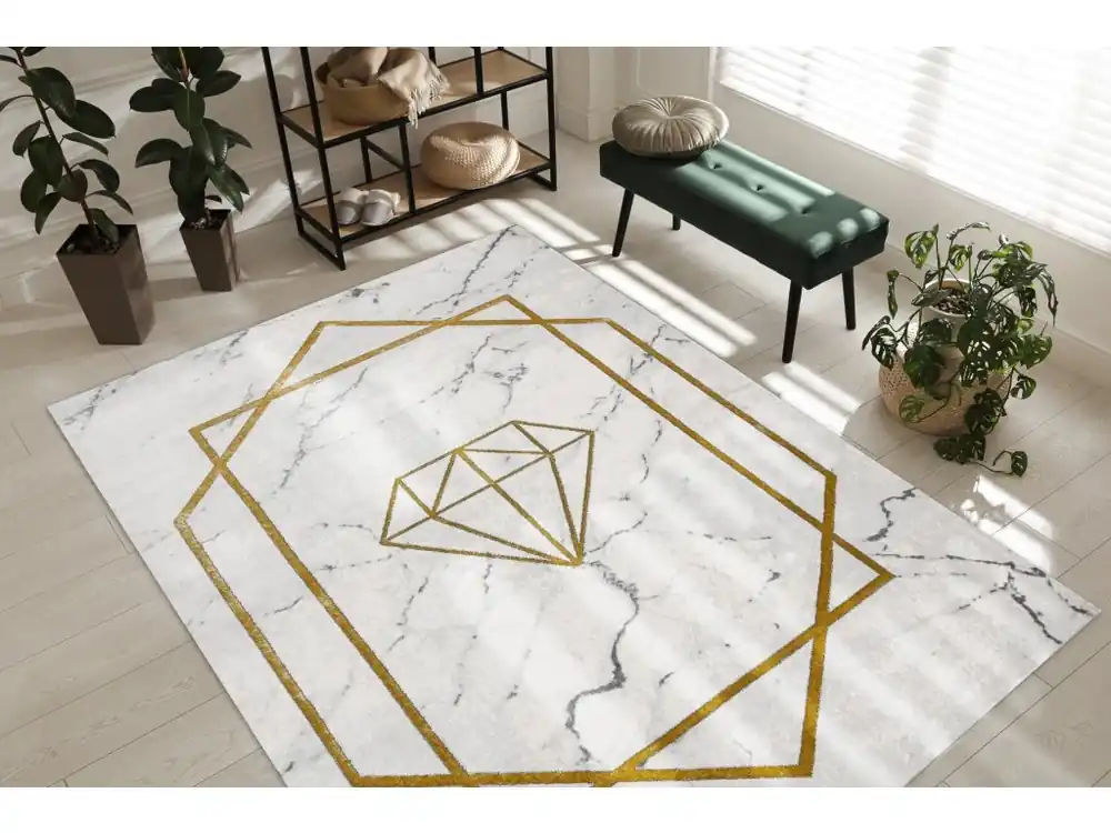Moderní koberec Easy - diamant 1 - krémový Přímo Od Výrobce