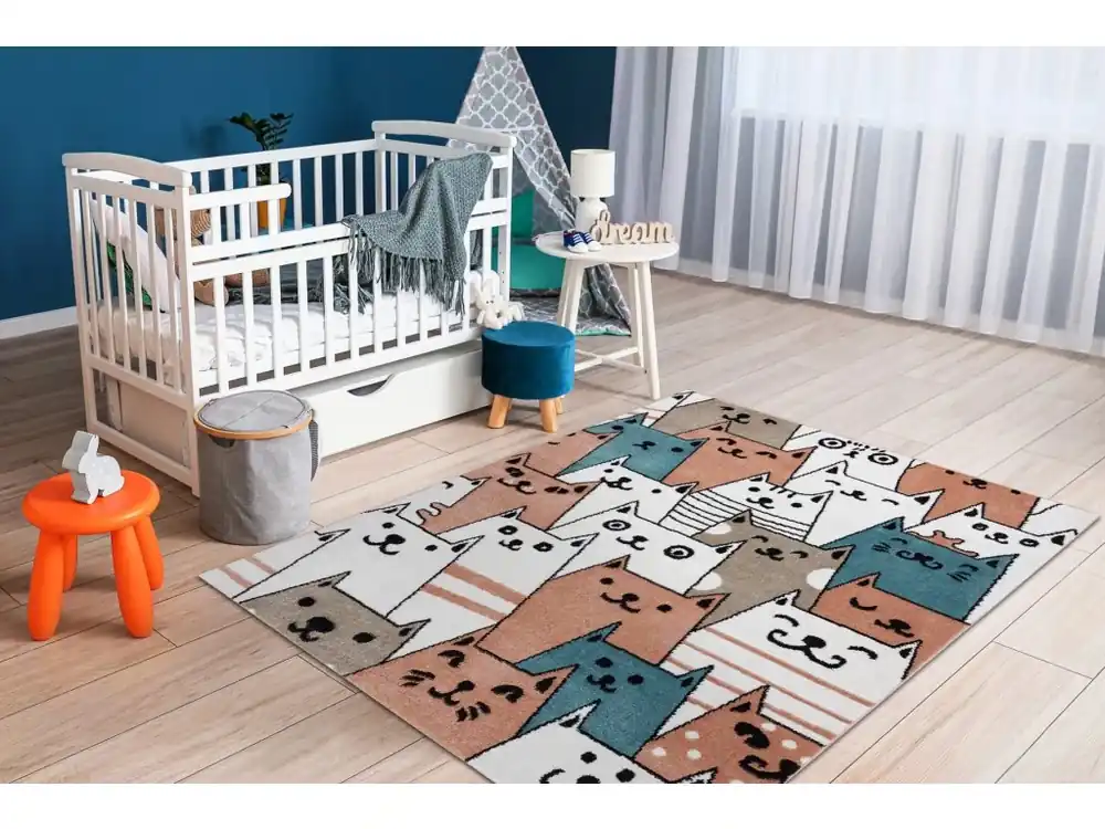 Skvělý dětský koberec Funny - kočičky 2 - multicolor Sezónní Sleva