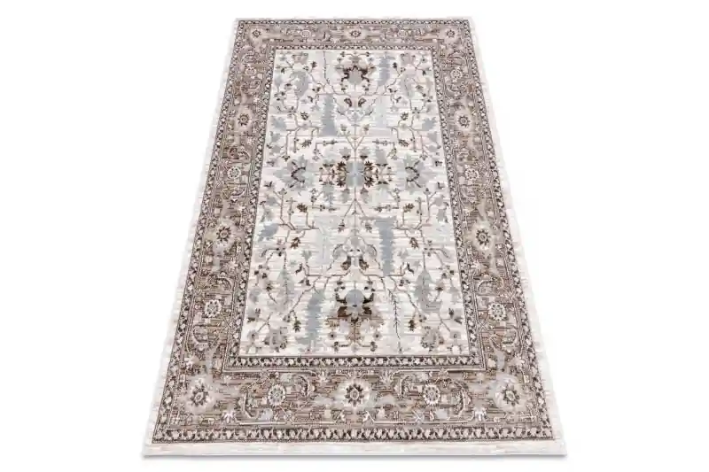 Koberec ARGENT - W7039 Kvety béžový / šedý Koupit Online