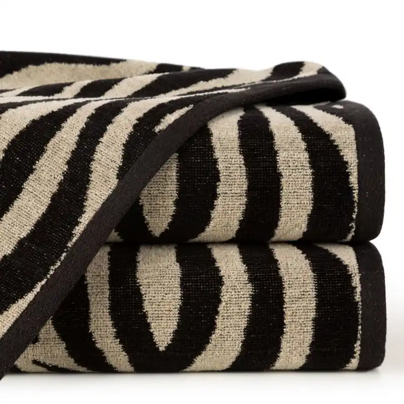 Expresní Doručení Sada ručníků ZEBRA černá / béžová