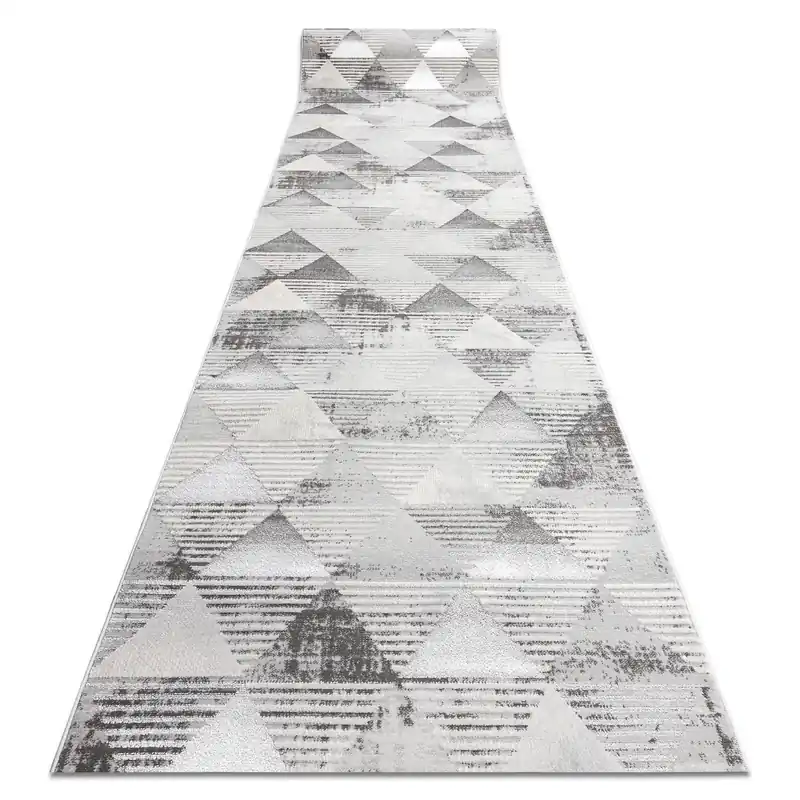 Časově Omezené Běhoun LIRA E1627 Trojúhelníky geometrický, strukturální, glamour - šedý