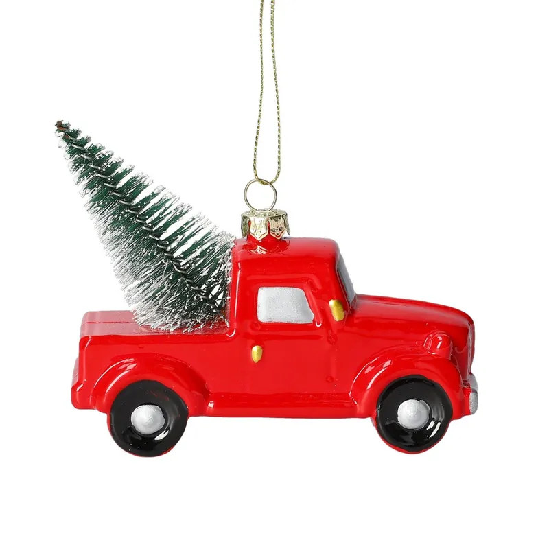 Závěsná vánoční dekorace EVI RED auto 802350 Výhodná Nabídka