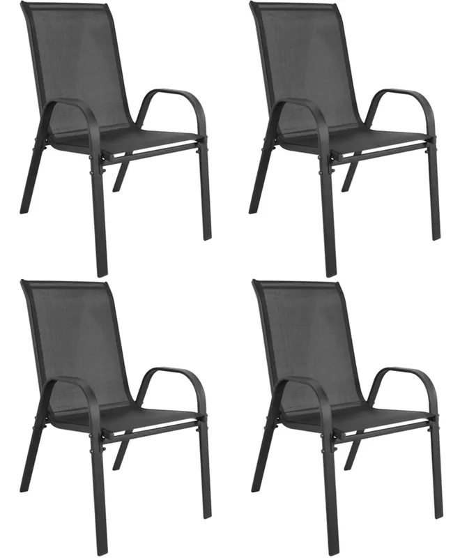 Nová Kolekce Set čtyř zahradních židlí SOFIA tmavě šedé (4 ks)