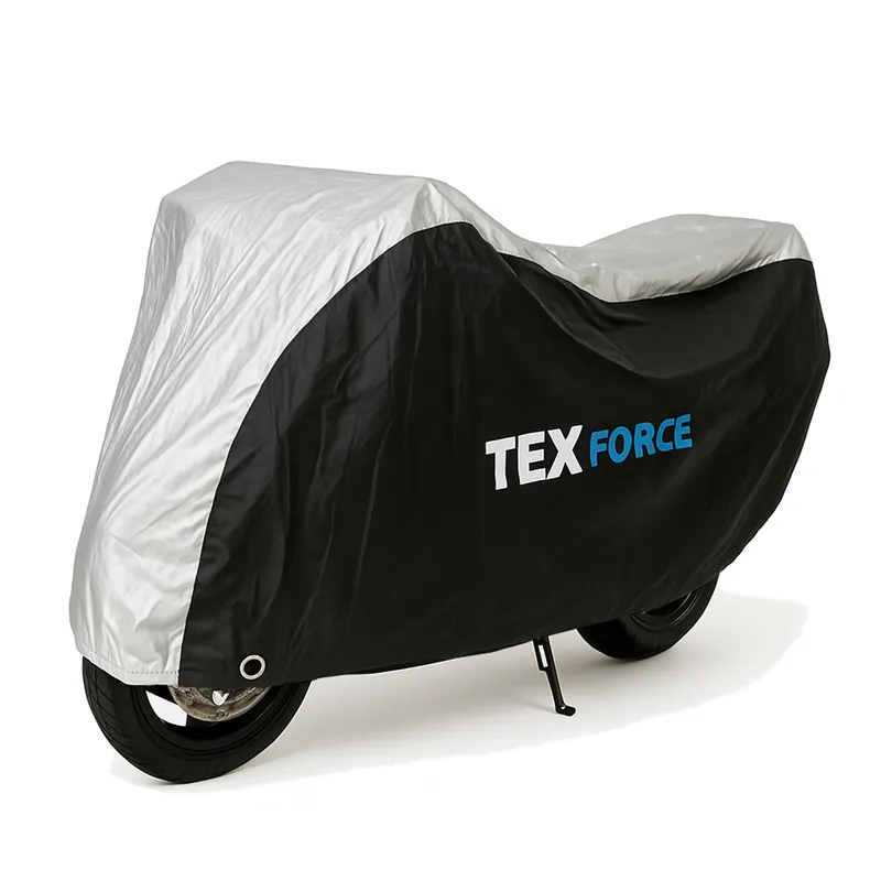Ochranná plachta na motorku TEXFORCE stříbrná / černá Novinka