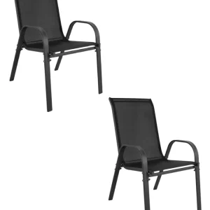 Aktuální Set dvou zahradních židlí SOFIA černé (2 ks)