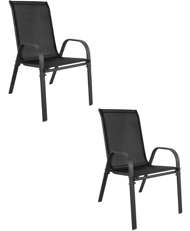 Aktuální Set dvou zahradních židlí SOFIA černé (2 ks)