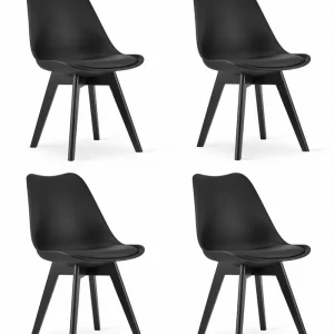 Kup Teď Set čtyř jídelních židlí MARK černý - černé nohy (4 ks)
