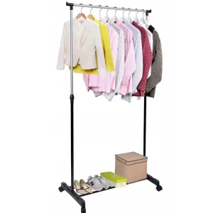Věšákový stojan na kolečkách ELA černý Must-Have