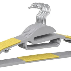 Kup Teď Věšáky na oblečení FLEXI šedé / žluté (10 ks)