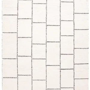 Koberec Nepal Tile krémový / černý Nejlepší Volba