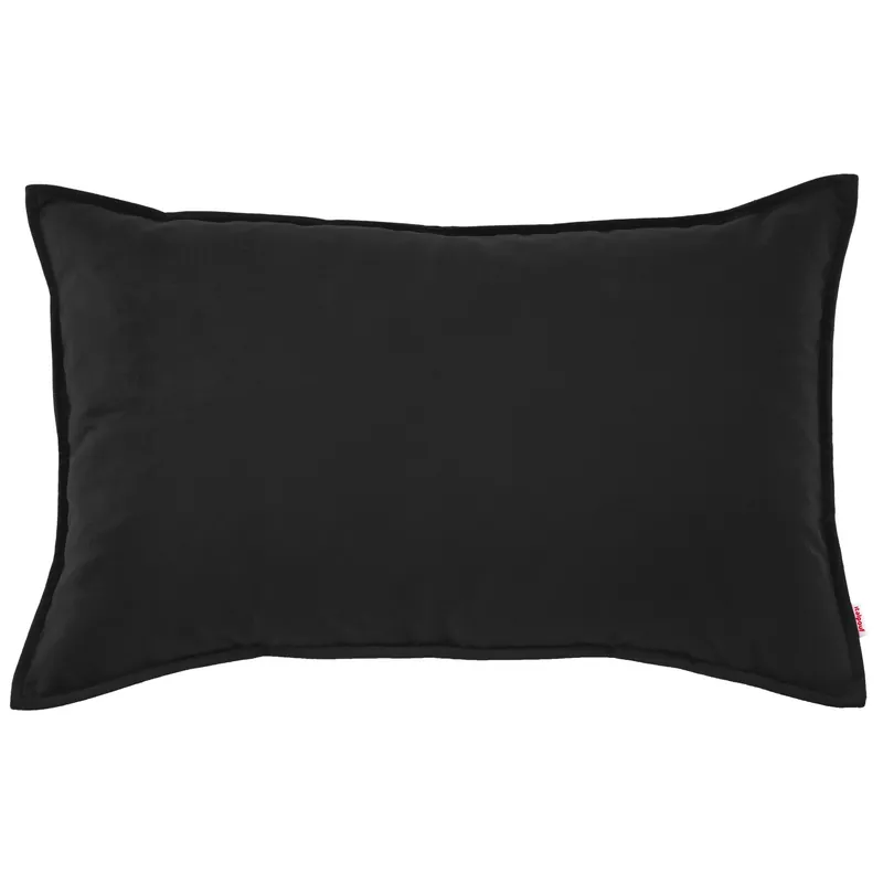Obdélníkový polštář plyšový černý Must-Have