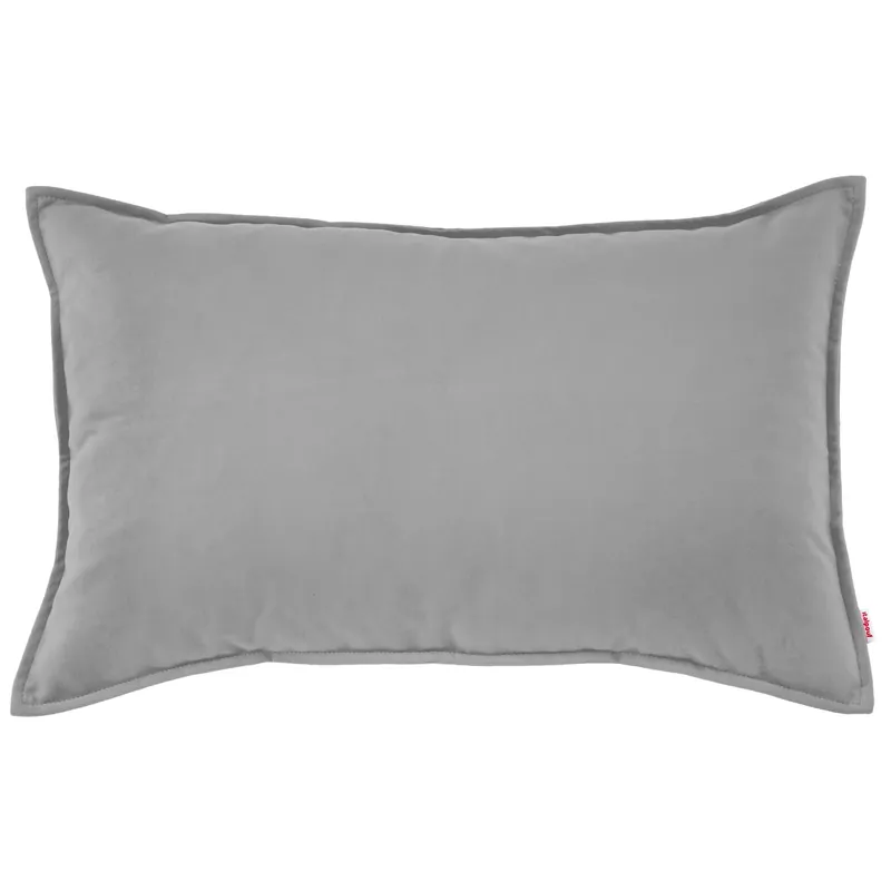 Must-Have Obdélníkový polštář plyšový světle šedý