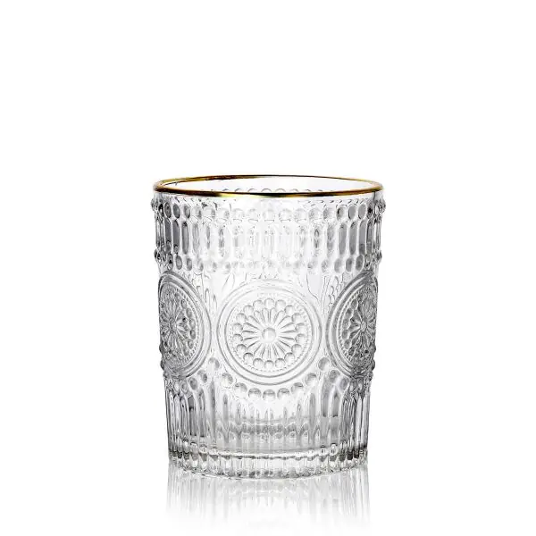 Bezpečná Platba Sklenice BARREL se zlatým okrajem AW21 998786 300 ml