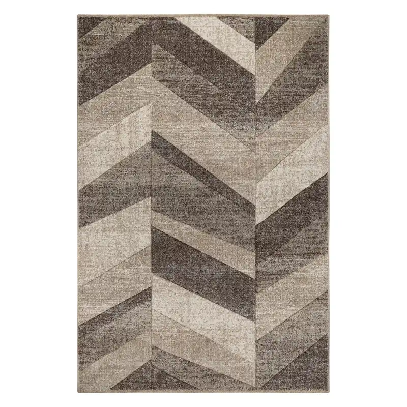 Rychlé Dodání Koberec FEEL 5673/15055 HERRINGBONE béžový / hnědý / krémový