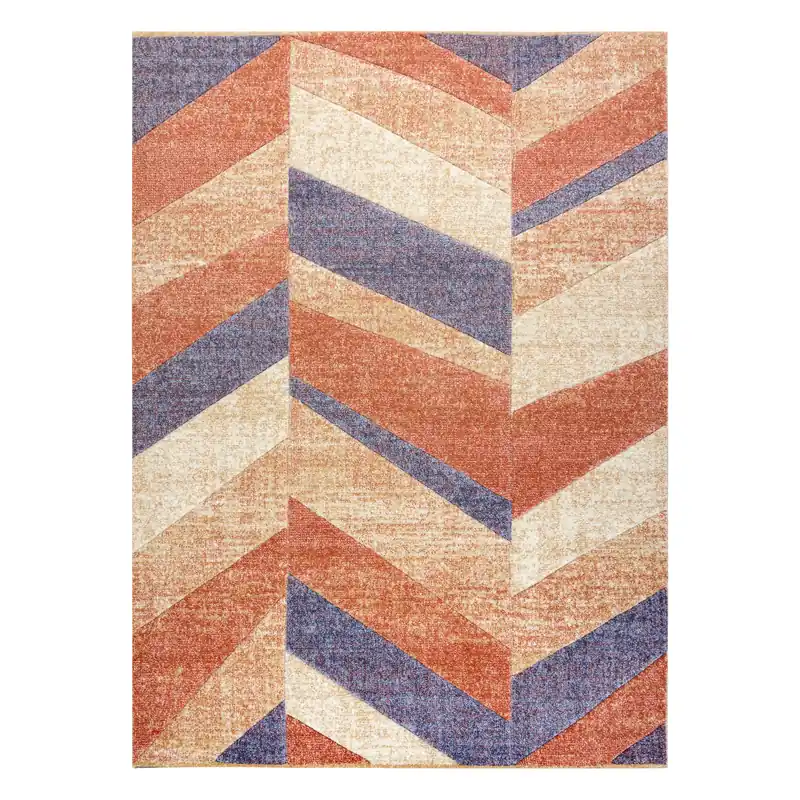 Koberec FEEL 5673/17931 HERRINGBONE béžový / terakota / fialový Nakupujte Hned